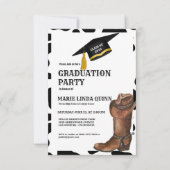 西素朴カウボーイ卒業式パーティー 招待状 (正面)