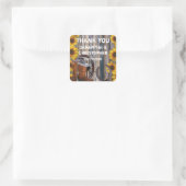 西素朴カウボ結婚イ感謝していイ スクエアシール (バッグ)