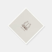 西素朴カントリーボホホースシ結婚ュー スタンダードカクテルナプキン (角)