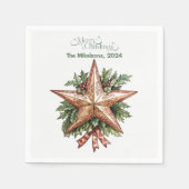 西素朴クリスマス スタンダードカクテルナプキン (正面)