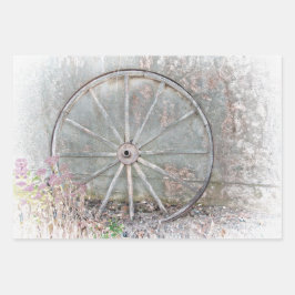 西素朴グレー白ワゴン動揺してホイール ラッピングペーパーシート