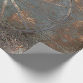 西素朴ヴィンテージブラウン灰色ワゴンホイール ラッピングペーパー (角)