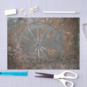 西素朴ヴィンテージブラウン灰色ワゴンホイール 薄葉紙 (クラフト)