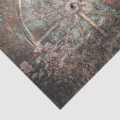 西素朴ヴィンテージ灰色の錆ワゴンホイール 薄葉紙 (詳細)