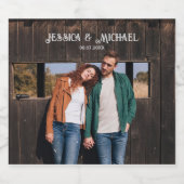 西素朴写結婚真 スパークリングワインラベル (シングルラベル)