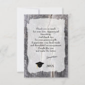 西素朴卒業式サンキューカード サンキューカード (裏面)