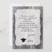 西素朴卒業式サンキューカード シーズンカード (裏面)