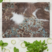 西素朴南西コーヒドレザー名 キッチンタオル (折り畳み)