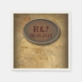 西素朴国カウボーイバのバ結婚ウ小屋 スタンダードカクテルナプキン (正面)