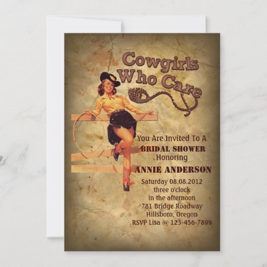 西素朴国カウボーイバチェロレッテ 招待状 (正面)