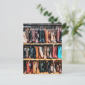 西素朴国カウボーイブーツ写真 ポストカード (スタンド正面)