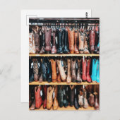 西素朴国カウボーイブーツ写真 ポストカード (正面/裏面)