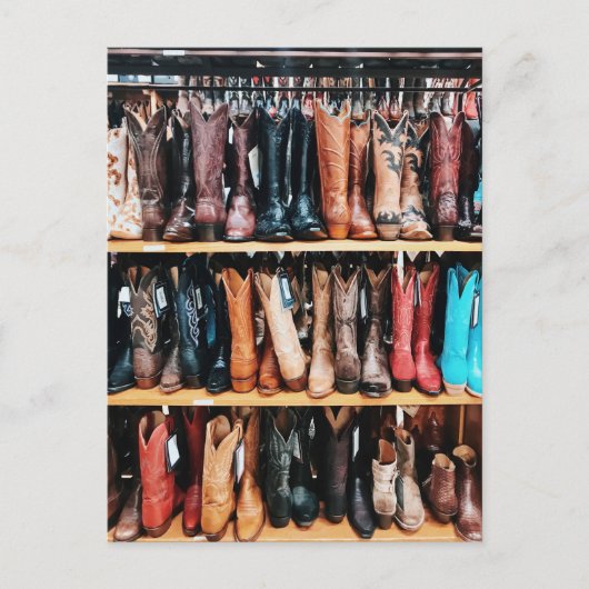 西素朴国カウボーイブーツ写真 ポストカード (正面)