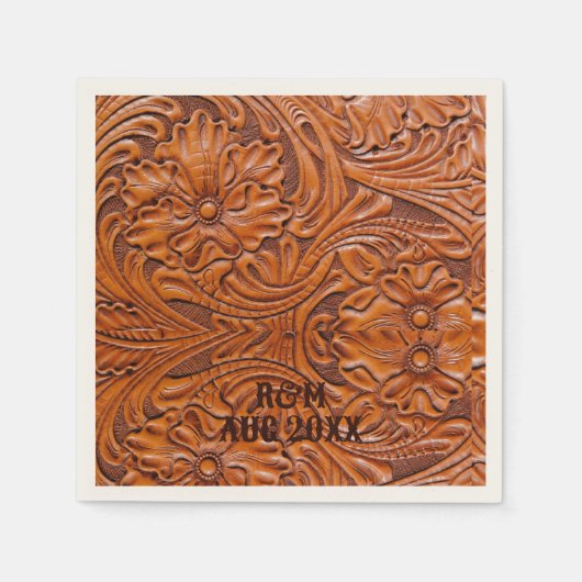 西素朴国カウボーイ結婚式の引き出物 スタンダードカクテルナプキン (正面)