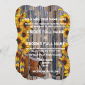 西素朴国スタイルカウボーイ結婚ズ 招待状 (正面/裏面)