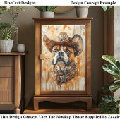 西素朴州保安官ブルドッグ、帽子DD3デコページ 薄葉紙