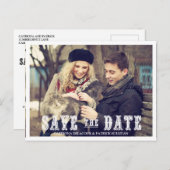 西素朴文字の写真の日付はがきを保存 案内ポストカード (正面/裏面)