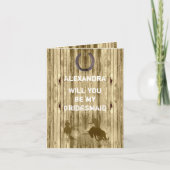 西素朴方の荒れた西は私の花嫁介添人 招待状 (正面)