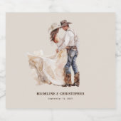 西素朴方結婚の ビールラベル (シングルラベル)