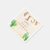 西素朴水色カウボーイ赤ちゃんシャワー スタンダードカクテルナプキン (角)