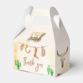 西素朴水色カウボーイ赤ちゃんシャワー フェイバーボックス (裏面サイド)