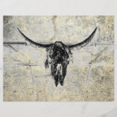 西素朴牛のスカルブラックテクスチャのデコページ (正面)