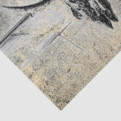 西素朴牛のスカルブラックテクスチャのデコページ 薄葉紙 (詳細)