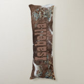 西素朴牛革の名前 ボディピロー (正面縦)