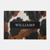 西素朴牛類模様 ドアマット (正面)