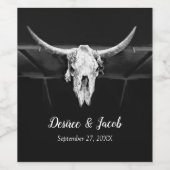 西素朴白黒ブルスカル結婚ズ ワインラベル (シングルラベル)