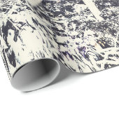 西素朴白黒ワゴンホイール ラッピングペーパー (ロールコーナー)