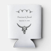 西素朴白黒結婚の牛スカル 缶クーラー (裏面)