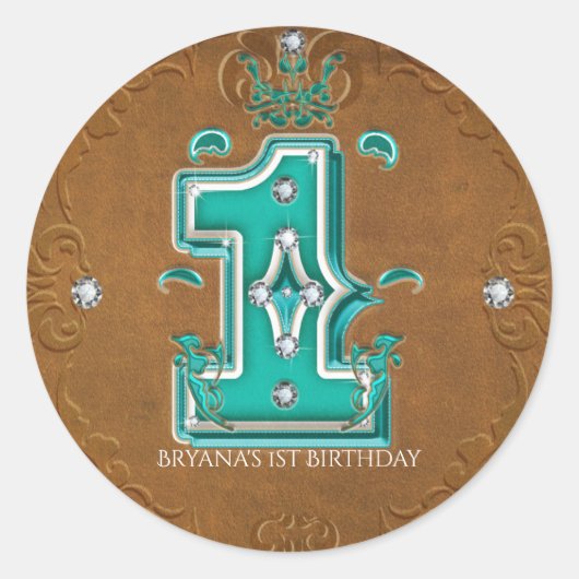 西素朴茶フェイク皮革第1位 ラウンドシール (正面)