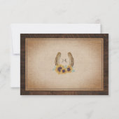 西素朴蹄鉄とヒマワリ結婚ス 出欠カード (裏面)