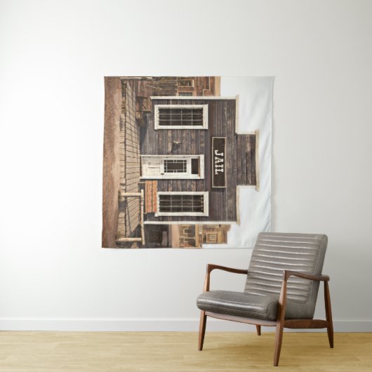 西素朴部の町の刑務所3D編集西部の一部 タペストリー (インサイチュ(横))