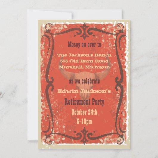 西素朴部パーティの招待状 招待状 (裏面)