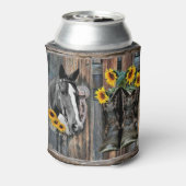 西素朴馬カウボーイブーツひまわり花缶C 缶クーラー (缶裏面)