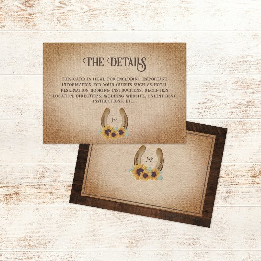 西素朴馬蹄太陽結婚花詳細 エンクロージャーカード