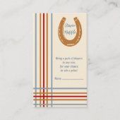 西素朴馬蹄赤ちゃんシャワーおむつラッフル エンクロージャーカード (正面)