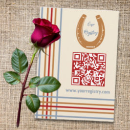 西素朴馬蹄赤ちゃんシャワー登録 エンクロージャーカード
