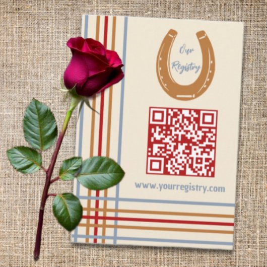 西素朴馬蹄赤ちゃんシャワー登録 エンクロージャーカード