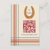 西素朴馬蹄赤ちゃんシャワー登録 エンクロージャーカード (正面)