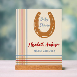 西素朴馬蹄赤ちゃんシャワー アクリルサイン