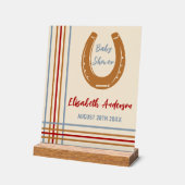 西素朴馬蹄赤ちゃんシャワー アクリルサイン (傾斜)