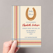 西素朴馬蹄赤ちゃんシャワー アクリル招待状 (インサイチュ (ポータブル))