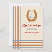 西素朴馬蹄赤ちゃんシャワー サンキューカード (正面)