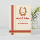 西素朴馬蹄赤ちゃんシャワー サンキューカード (スタンド正面)