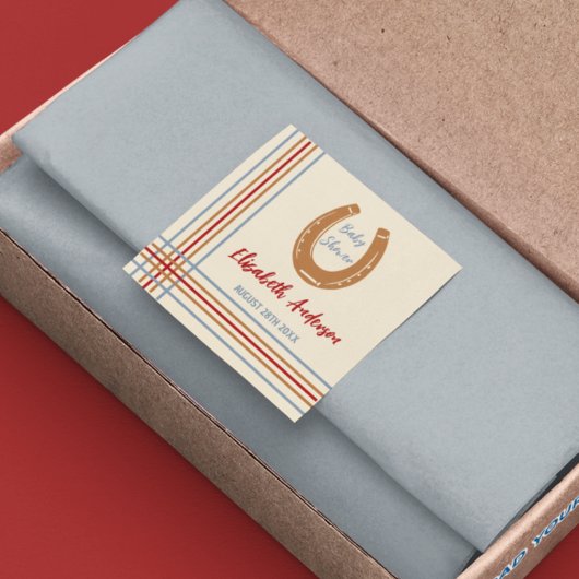 西素朴馬蹄赤ちゃんシャワー スクエアシール