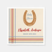 西素朴馬蹄赤ちゃんシャワー スタンダードカクテルナプキン (正面)