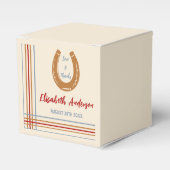 西素朴馬蹄赤ちゃんシャワー フェイバーボックス (正面サイド)